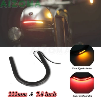 

Universal Cafe Racer Brat Style Seat Frame Loop Taillight Hoop w/ LED Brake Turn Signal For Yamaha Triumph Scrambler CB GL XJR