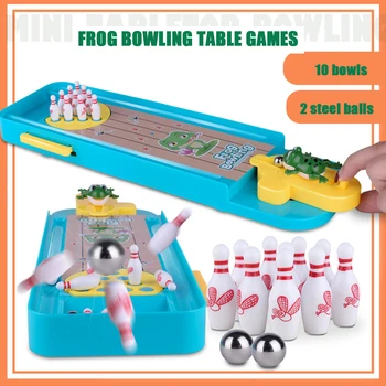 

Mini Frog Bowling Table Desktop Games Parent-Child Interaction Launcher Educational Toys Decompression Balls Board Games