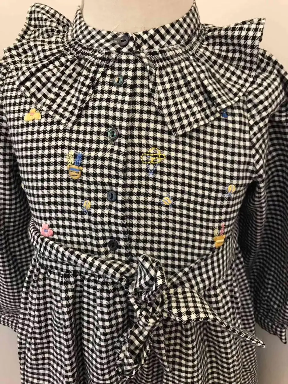 Girls_dress_long_sleeve_cotton_floral_pattern_blue_color_dress_boutique_kids_clothes_princess_girls_