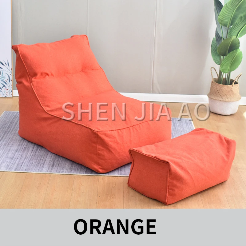  1PC Personality Lazy Sofa Bean Bag Single Detachable Bedroom Balcony Cute Small Sofa Cotton And Lin - 4000086841712