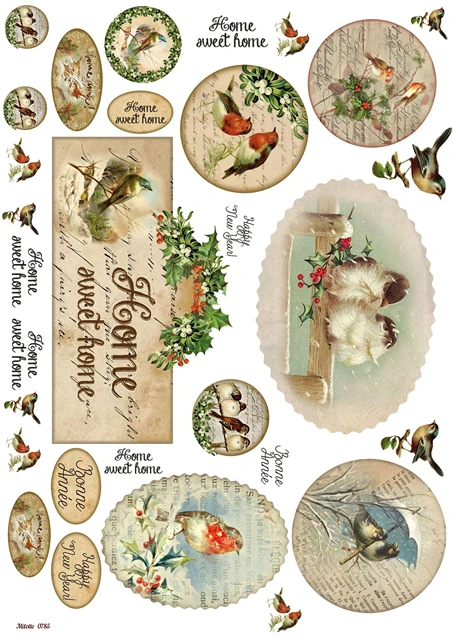 Carta di riso per decoupage A4 tovagliolo ultrasottile 0785