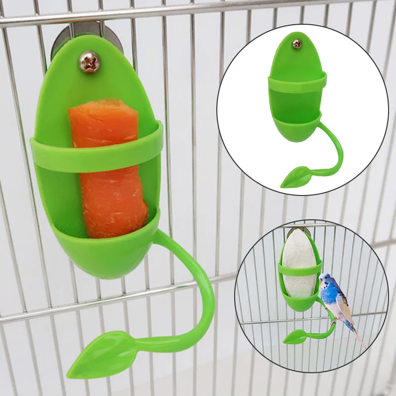 Mascotas loros alimentadores de alimentos de plástico de alimentación en jaula conveniente de suministros para casa pájaros mascotas suministros