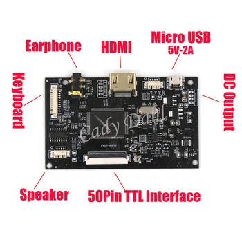

HDMI 40P TTL LCD Controller Board Module Monitor Kit for Raspberry PI 7" - 10.1" 1024x600 1024X768 1280X800 LCD Display Panel