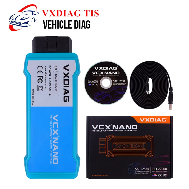 VXDIAG VCX NANO для TOYOTA TIS Techstream GTS OBD2 сканер ECU Flasher Key программатор SAE J2534