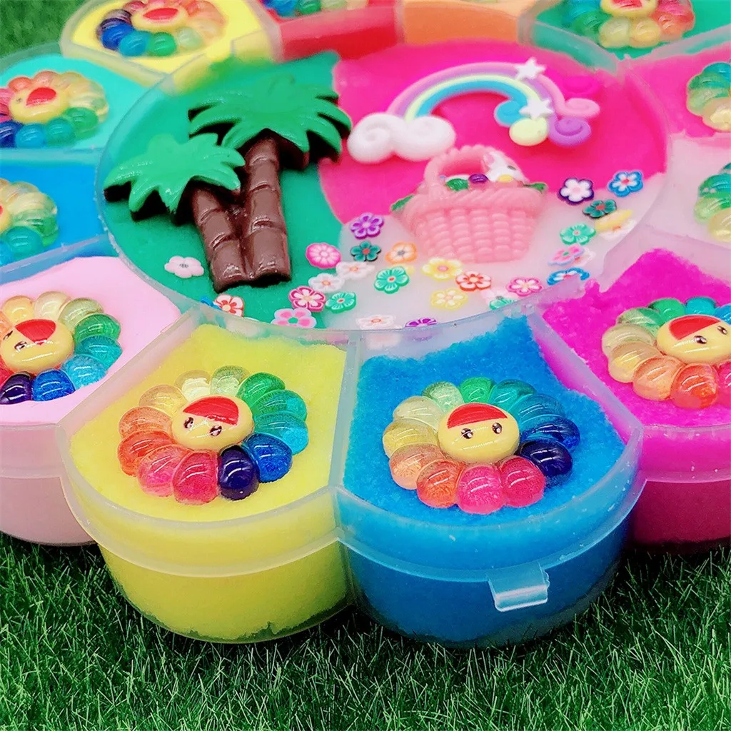 1 Набор 300 мл красочные смешивания DIY облако глина хлопок глина Кристалл слизь пушистая пена ароматизированные рождественские антистрессовые игрушки подарок для детей# g4