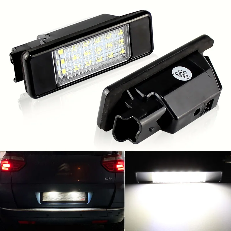Светодиодсветильник ка для номерного знака Peugeot лампа citroen C2 C3 C4 C5 C6 C8 DS3 2 шт. 106 1007