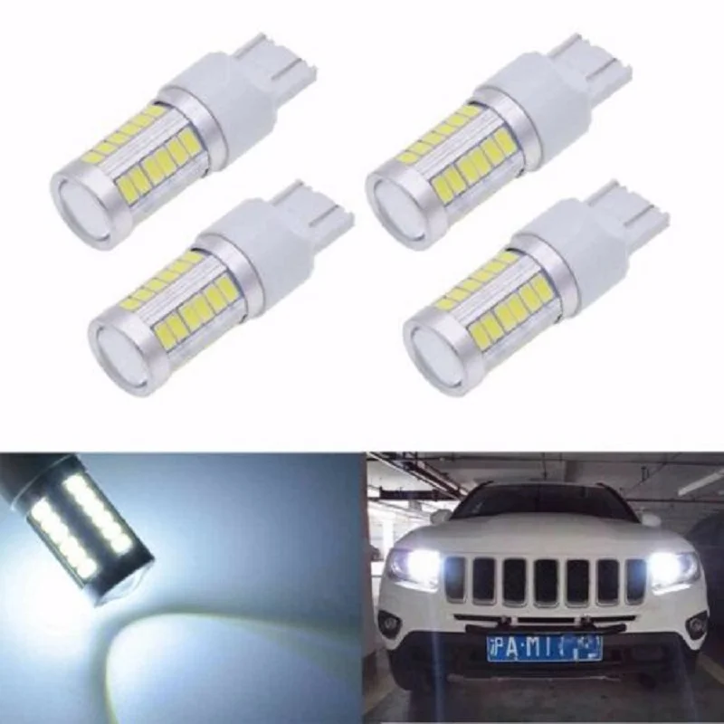 

10 шт. Строб led T20 7443 1156 BA15S 1157 BAY15D 5630 5730 33 Smd светодиодные лампы для автомобиля вспышки лампы стоп сигнала фонари заднего хода красный цвет: желтый, белый 12V