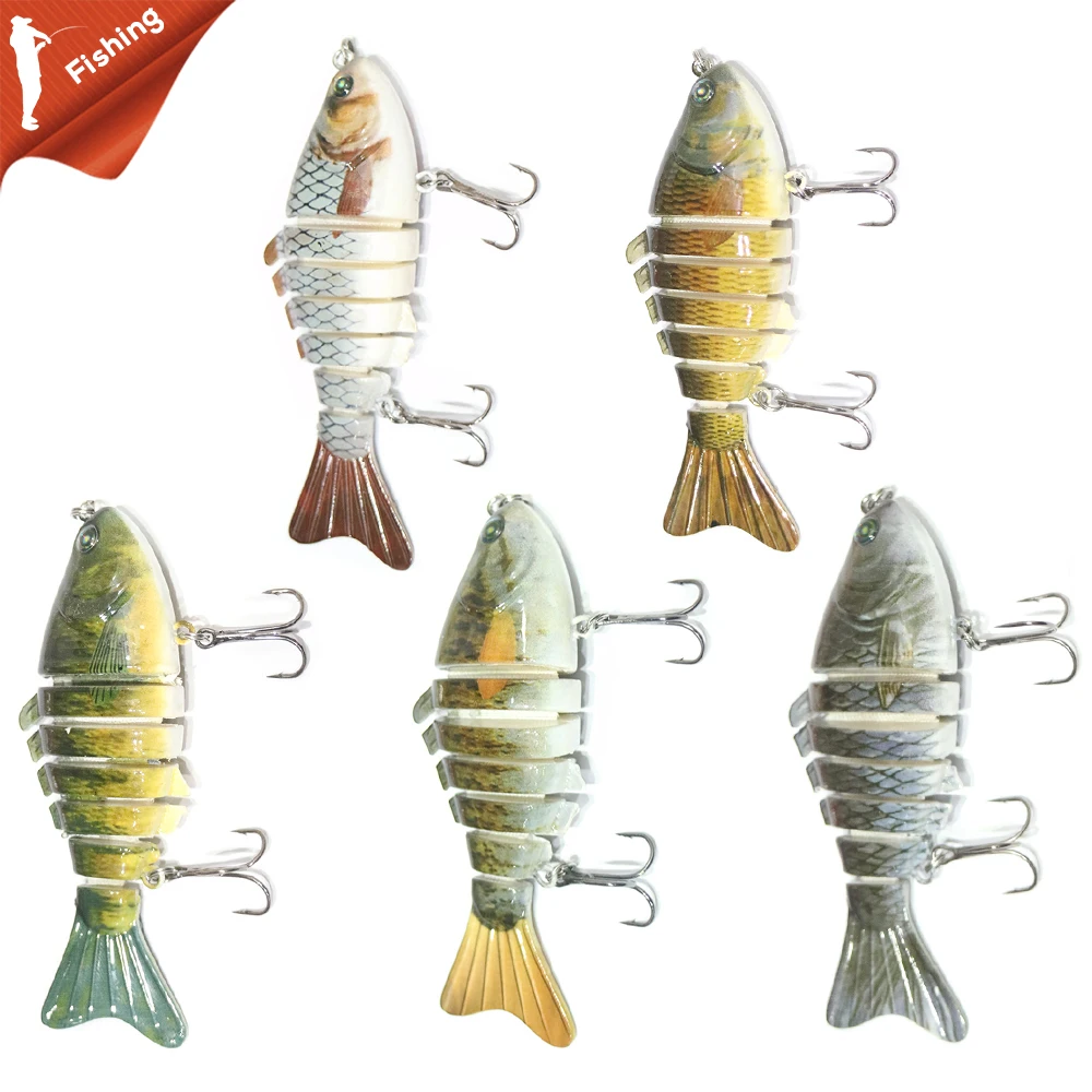 

10cm 15.2g Wobblers Fishing Lures Artificial Multi Jointed Sections Artificial Hard Bait Trolling Pike Carp Fishing Tools