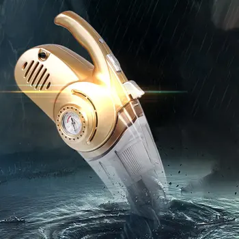 

Car vacuum cleaner car with portable high power 12V with light car wet and dry dual-use air pump four in one