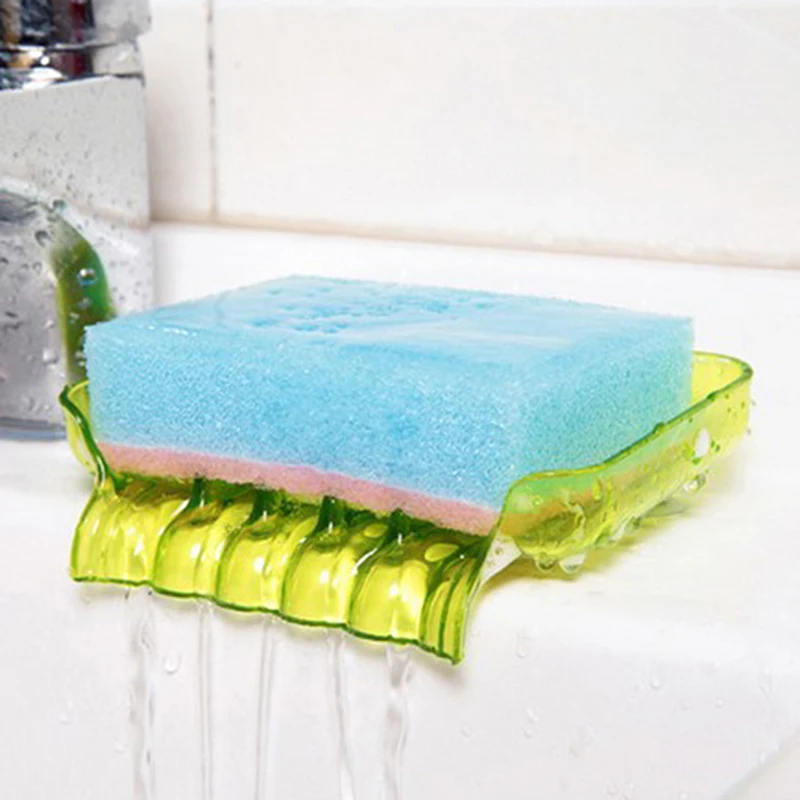 

1pc 4 Colors Kitchen Bathroom Sucker Sponge Storage Rack Soap Holders Draining Rack