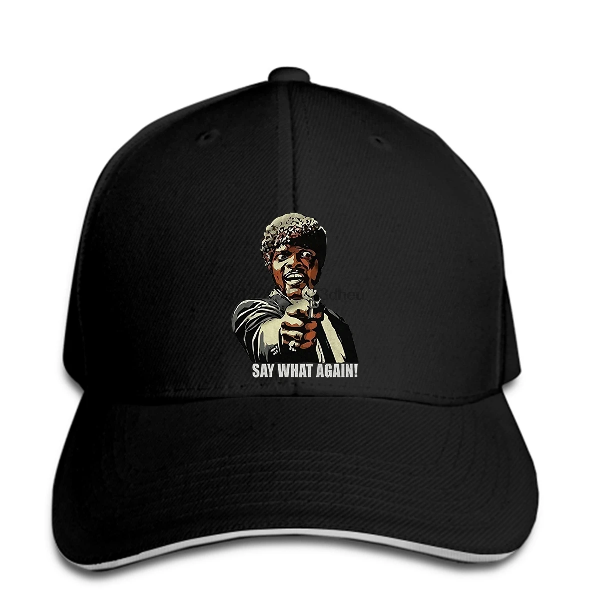 Мужчины повторяют что! Целлюлозы Художественная литература Jules Samuel L Jackson ShirBaseball Кепка с прямым козырьком остроконечные