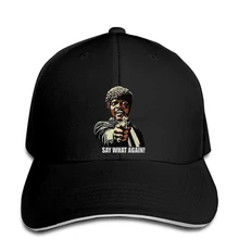 Мужчины повторяют что! Целлюлозы Художественная литература Jules Samuel L Jackson ShirBaseball Кепка с прямым козырьком остроконечные