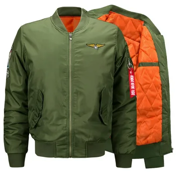 

2019 New High Quality Men's Jacket Thick And Thin Army Green Military Motorcycle Ma-1 Aviator Pilot Air Men Bomber Jacket