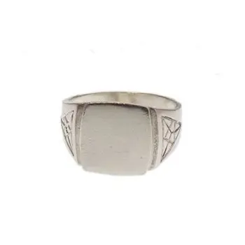 

Square Knight silver stamp with arm engraved red