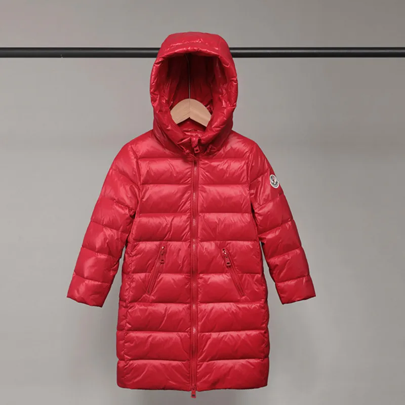 New Style Men And Women Children CHILDREN'S Clothing, down Jacket Hooded Cocoon-Mid-length over-the-Knee Childrenswear Big Boy-P