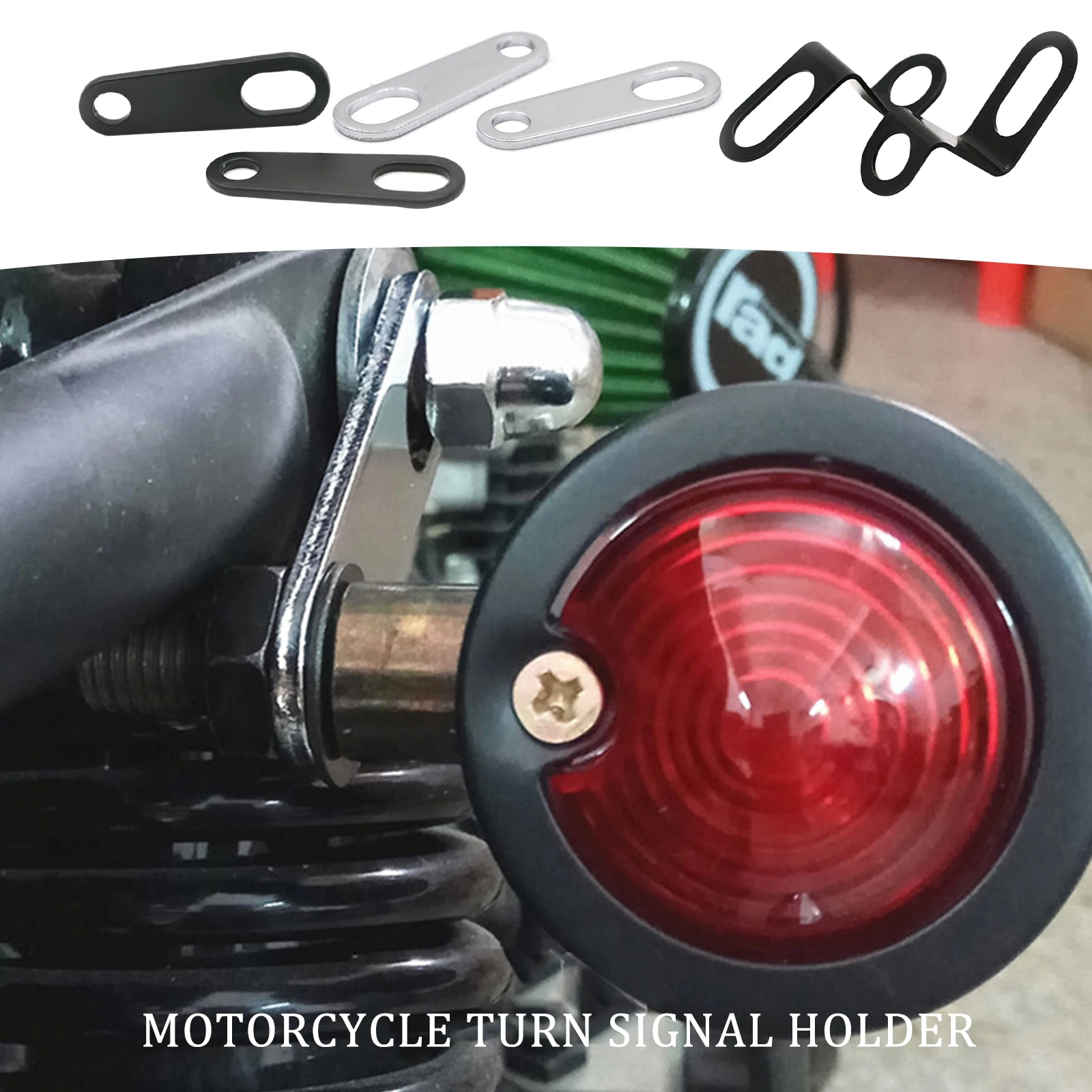 2 предмета металлический мотоцикл сигнала поворота светильник держатель лампы