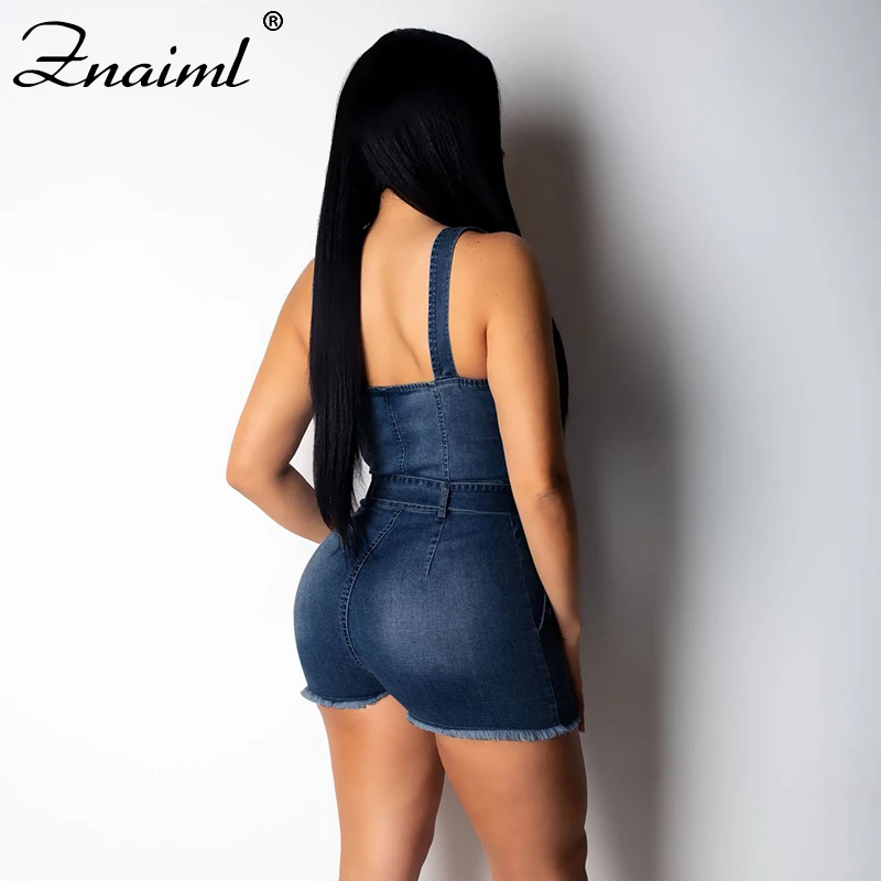 Women's Jeans Bodysuit Sleeveless Turn Down Collar Denim Playsuits Cotton Short Jeans Rompers Casual Party Women's Jumpsuit 2020 Women's Jeans Bodysuit Sleeveless Turn Down Collar Denim Playsuits Cotton Short Jeans Rompers Casual Party Women's Jumpsuit 2020