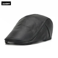 Новинка, Мужская бейсболка из натуральной кожи, Брендовые повседневные кожаные береты, Осень-зима,, бейсболка из натуральной яловой кожи