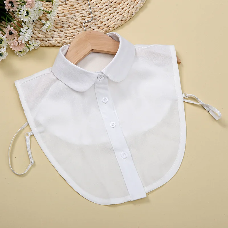 

Linbaiway Chiffon Fake Collars for Women Detachable Collars Shirt False Collar Lapel Shirt Half Blose Removable Nep Kraagie