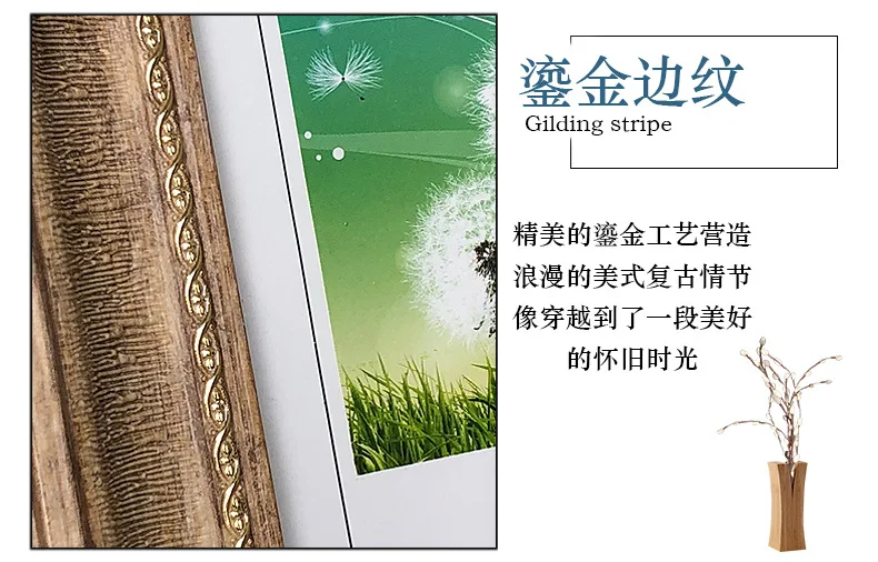 New Style Retro Tabletop Frame Creative Dandelion Home Decoration Painting Frame 7-Inch 10-Inch Studio Photo Frame