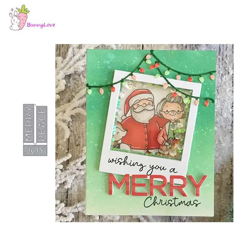 Новые металлические Вырубные штампы с надписью &quotmerry joy&quot ремесла цветочной