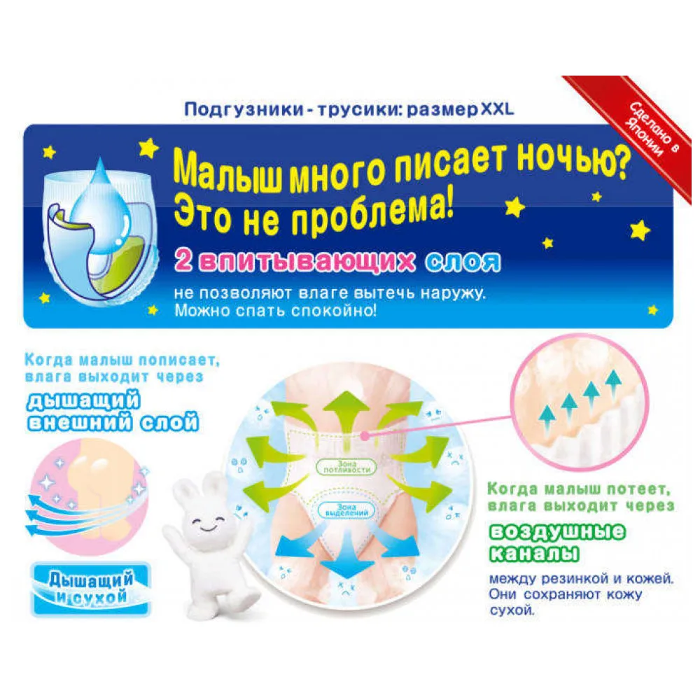 Трусики Merries XXL(15-28 кг) 26 шт