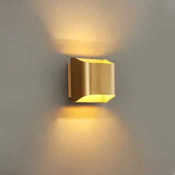 

loft led wall light wood bedroom aisle bedside home deco cabecero de cama