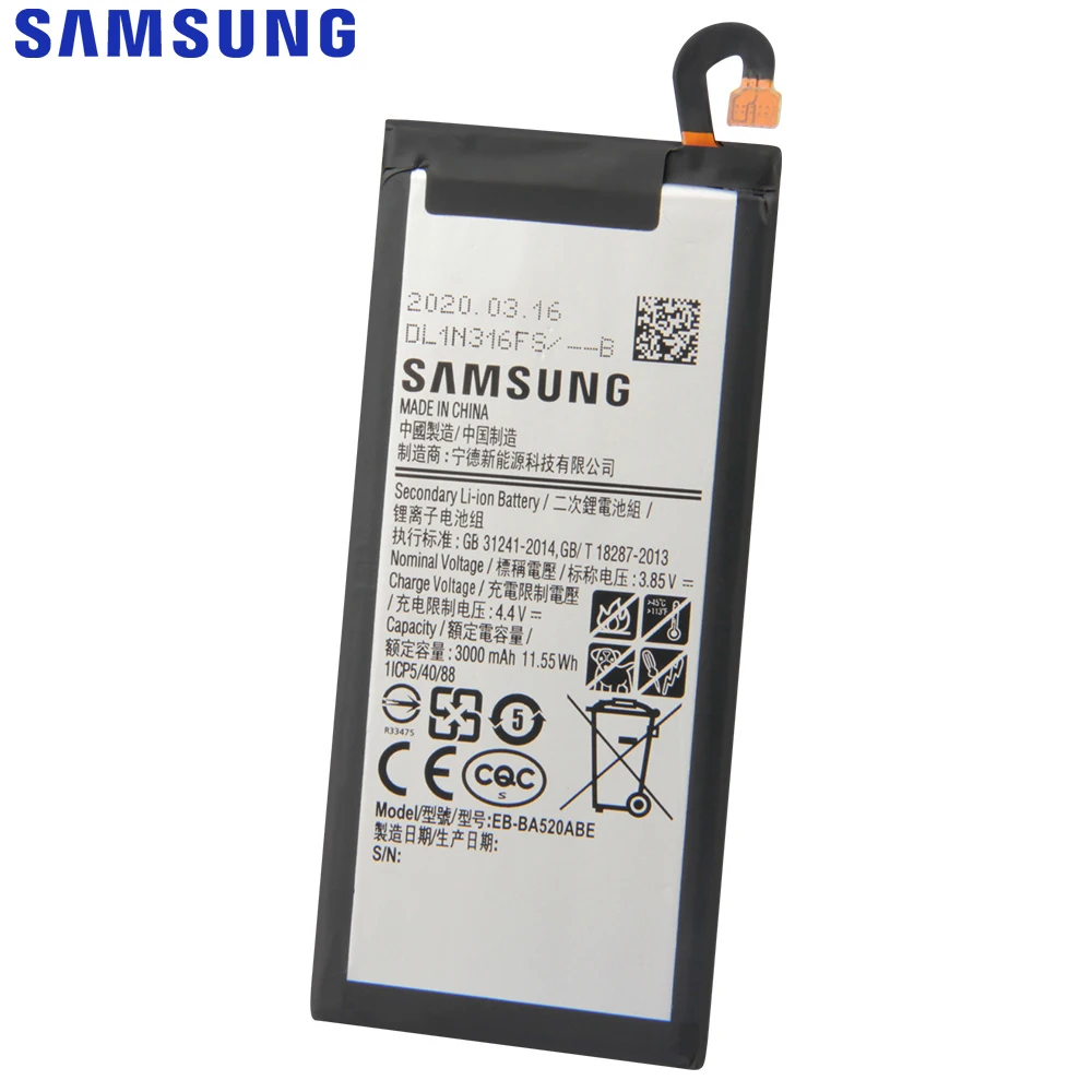 Оригинальный сменный EB BA520ABE для SAMSUNG GALAXY A5 2017 A520 SM A520F Edition 3000 мАч|Цифровые