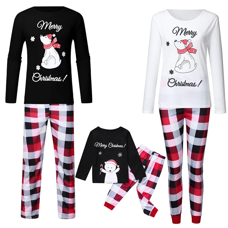 Рождественские пижамы для всей семьи; комплект; коллекция года; одинаковые комплекты для семьи; одежда для сна для взрослых и детей