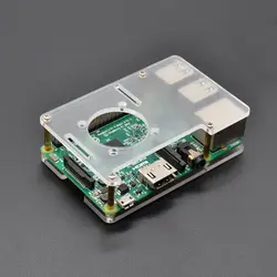 Подходит для Raspberry Pi 4B Чехол Коробка двойной прозрачный акриловый чехол/монтируемый Вентилятор охлаждения