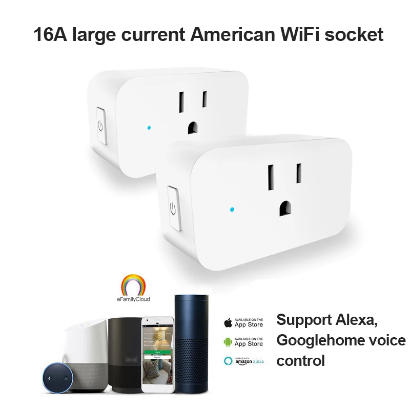 

Smart Socket WIFIi Mobile Phone Timer Switch Socket Remote Control Smart Home U.S Regulations Smart Home Switch Socket