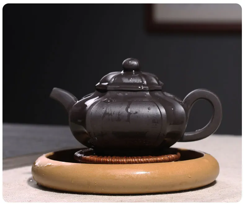 Yixing Clay Teapot Raw Ore Galaxy Black Square Pumping Angle Using American Cao Zhigang Entirely Handmade Gift Collection Custom
