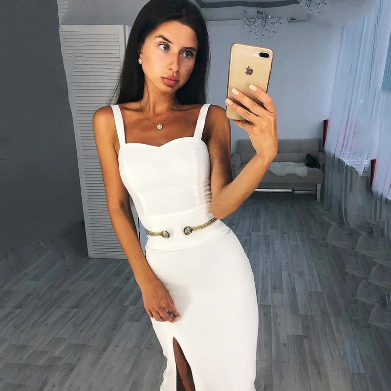 Новинка 2019 летнее женское Бандажное платье элегантное сексуальные Клубные