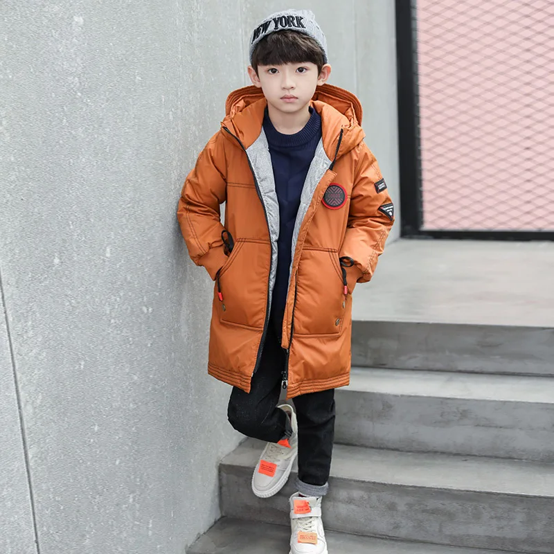 Winter Thicken Windproof Warm Coat for Boys Children Outerwear Kids Clothes Boys Jackets Plus Thick for 4-15 Years Teenager
