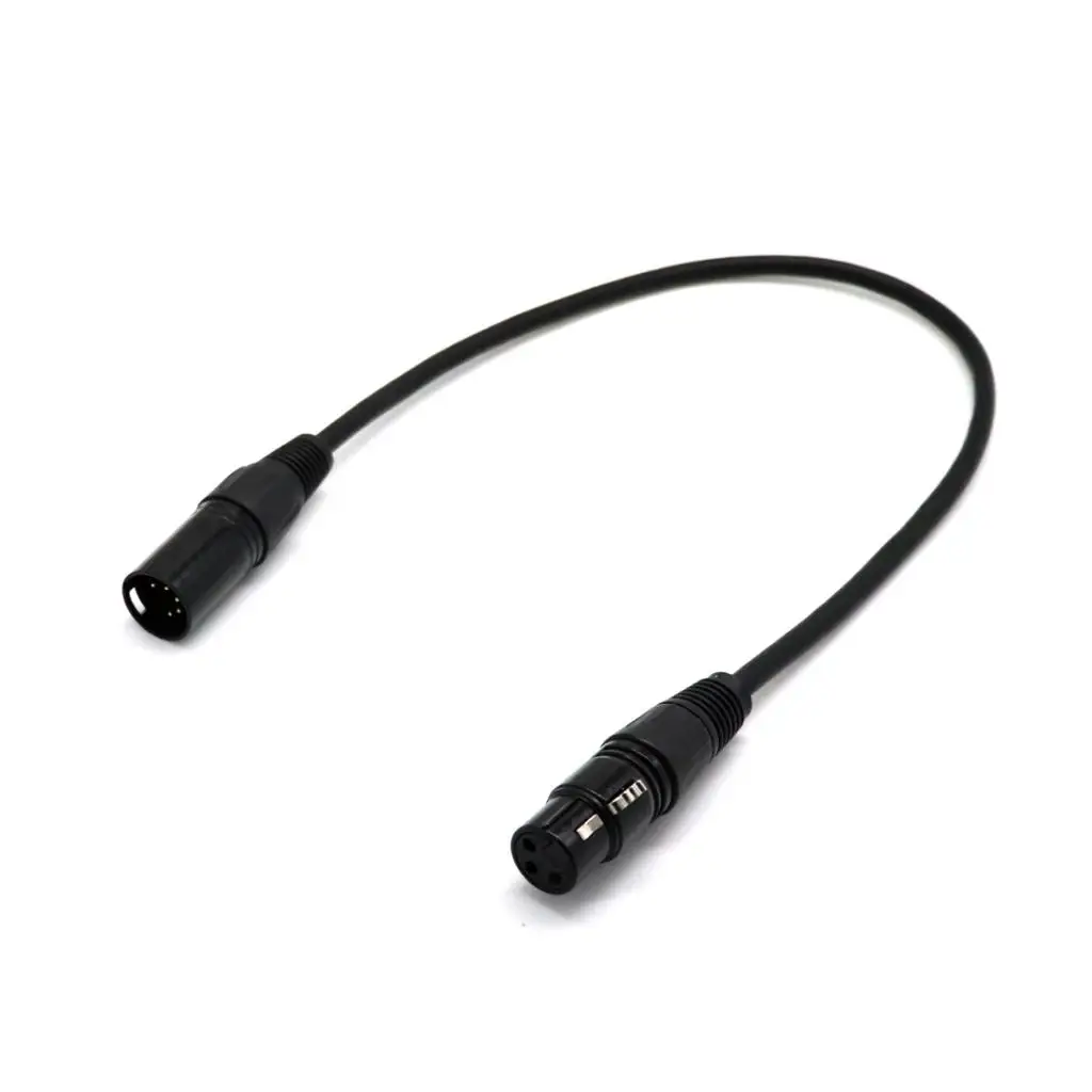 

5Pin Male To 3Pin Female XLR Connector DMX Adapter Cable Lighting Accessory