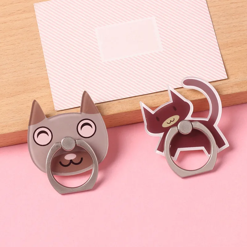 360 градусов мультфильм милый кот палец кольцо смартфон подставка держатель