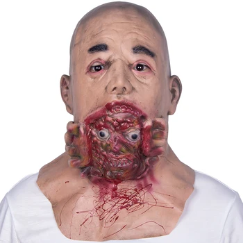 

Bloody Rotten Mouth Zombie Horror Latex Mask Halloween Party Masquerade Dress Up