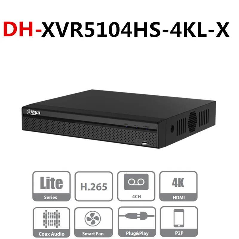 Оригинал Dahua DVR 4-канальный Penta-brid 4K компактный 1U цифровой видеорегистратор