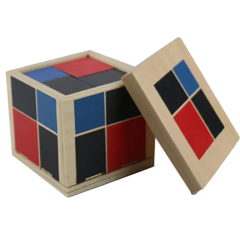 Монтессори материалы Matematica Binomial Cube Монтессори Развивающие деревянные игрушки для детей раннего обучения дошкольного L466F - Цвет: Binomial Cube