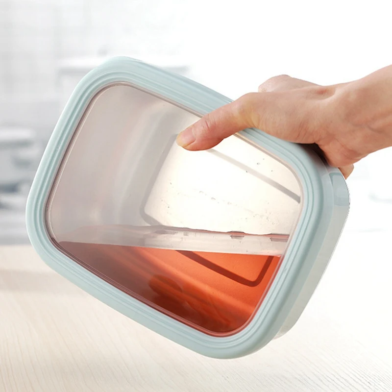 

1pcs Square Stainless Steel Lunch Box food container bento box Fresh Keeping Household Sealing Storage Box Leakproof for kids