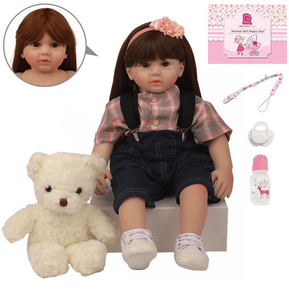 Реалистичные куклы Bebe Reborn, 24 дюйма, мягкая силиконовая ткань, Детская кукла, игрушка для ребенка, подарок на день рождения, детский лучший плеймат, счастливый навсегда