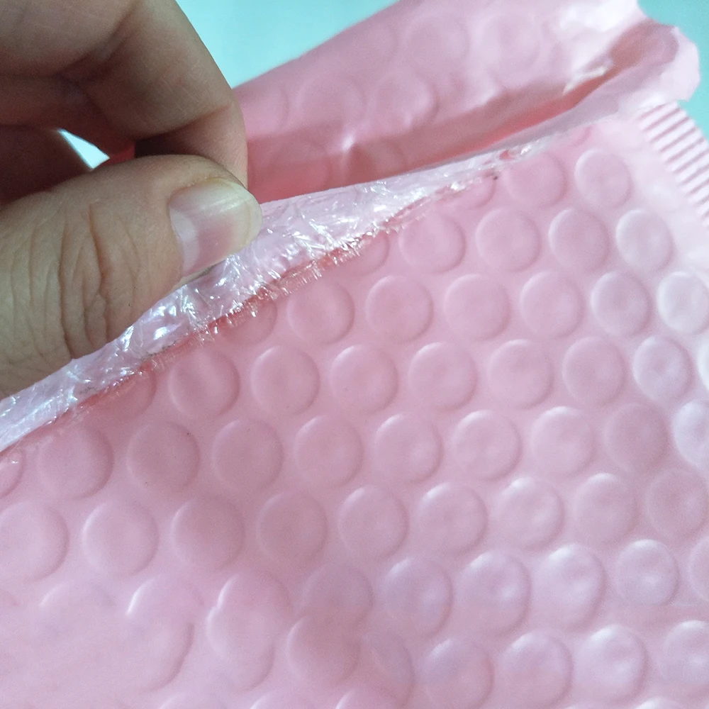 15x20+4cm 25pcs/lot Light pink Poly bubble Mailer envelopes padded Mailing Bag Self Sealing packaging bags