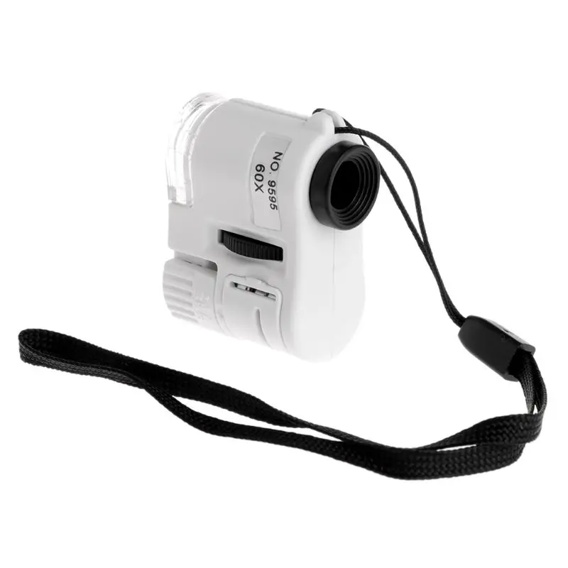 

60X LED UV Microsope Antique Jewelry Money Detector Magnifier with UV LED Light