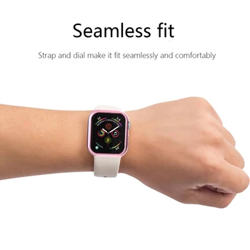 

Watch Cover Case 44mm for Apple Watch serise 5 4 3 2 1 band case 38mm 42mm TPU soft clear square hole for iwatch 4 40mm