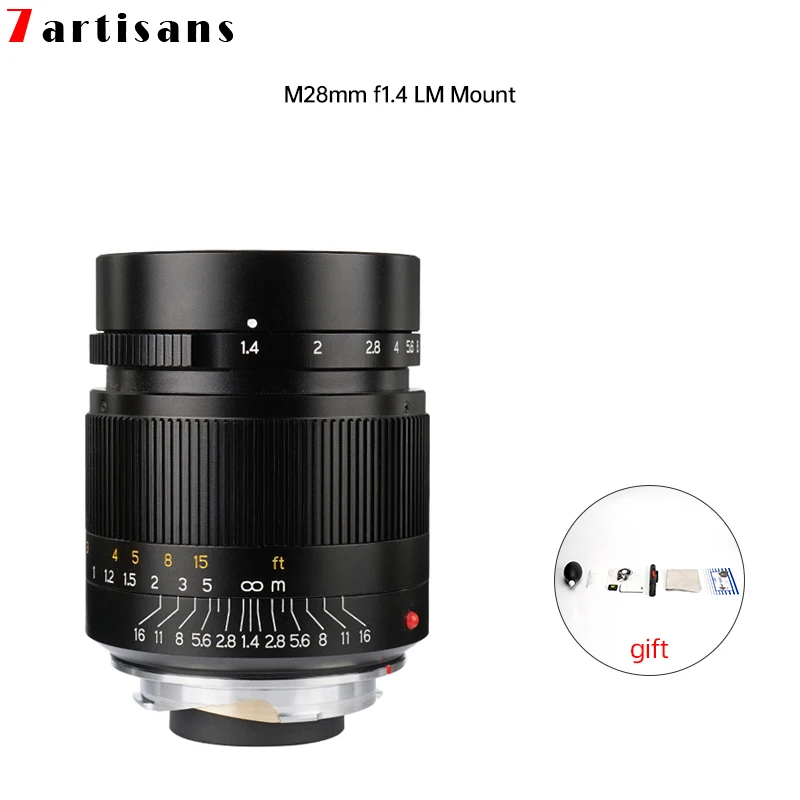 7 artisans 28 мм F1.4 широкая диафрагма paraxial M mount Lens для Leica Cameras M240 M3 M5 M6 M7 M8 M9 | Объективы для фотоаппаратов -32957374090