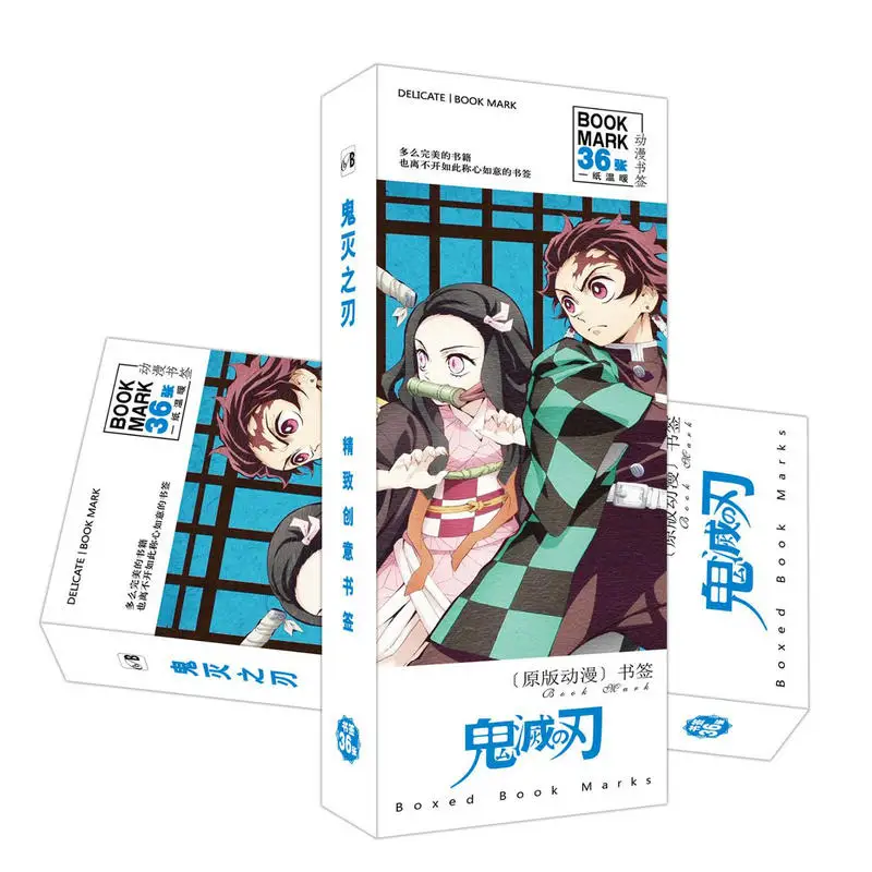 36 шт./компл. Новый демон Slayer Kimetsu no Yaiba аниме бумажная Закладка канцелярские