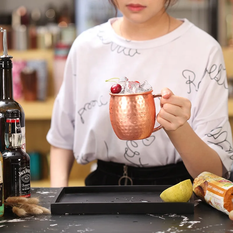 Amazon Hot Sale 530ml Stainless steel moscow mule copper mug for cocktail