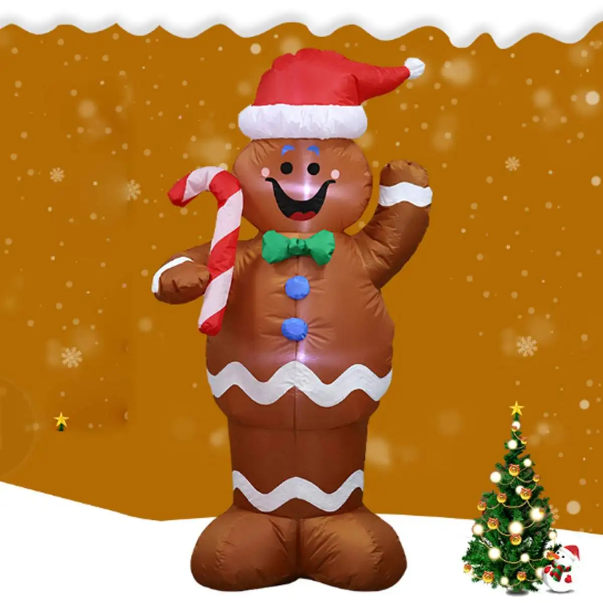 

180/240CM Inflatable Nutcracker Christmas Decoration With LED Santa Claus Snow Man Home Shop Ornament Christmas Decoration Gift
