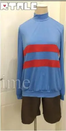 Игра «Undertale» герой Frisk Chara свитер с капюшоном Топ рубашка шорты косплей костюм - Цвет: Woman