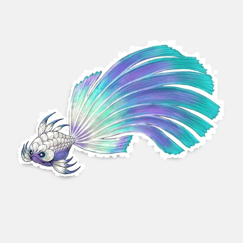 

Car Stickers Funny Cartoon Blue Goldfish Accessories PVC Decals Cover Scratches for Bmw Toyota Volkswagen Renault,15cm*10cm